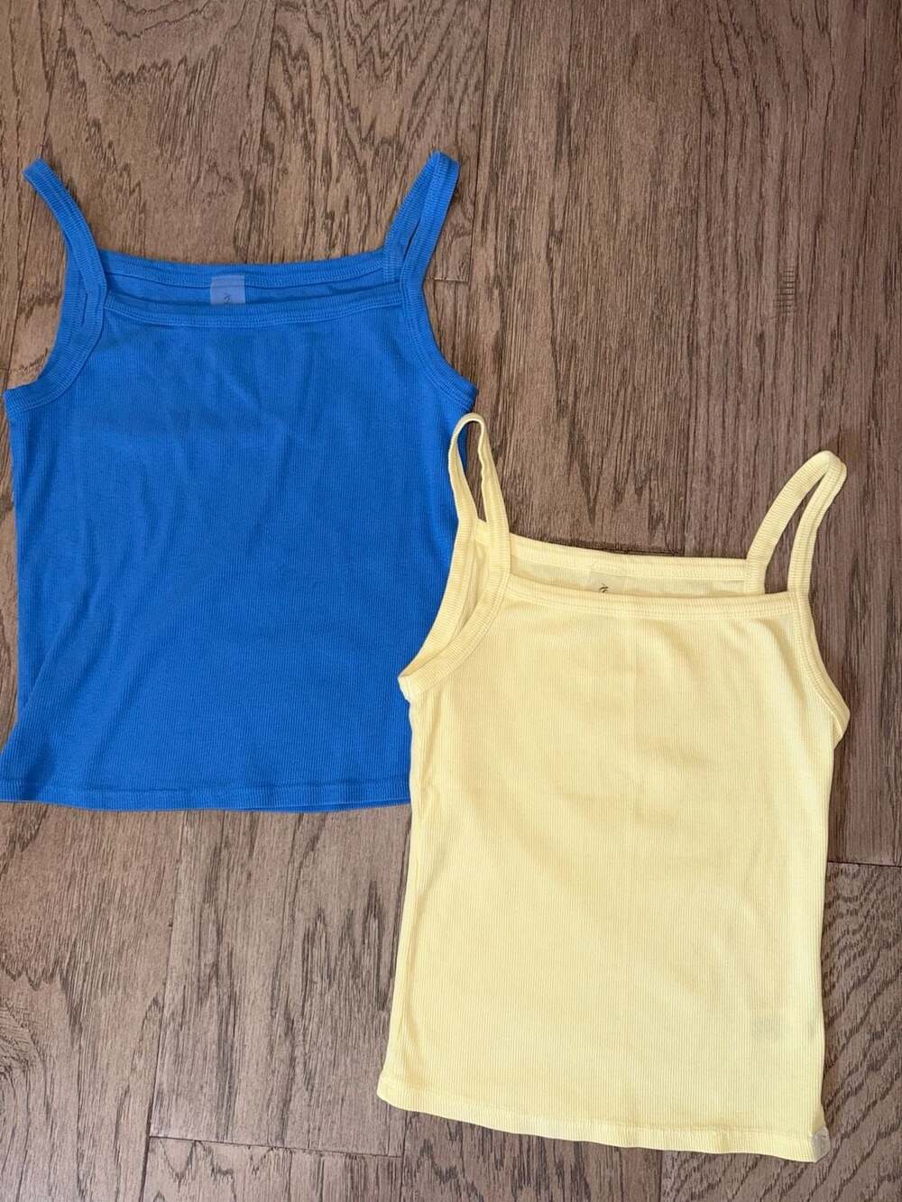 AS Revival Ribbed Tank Top Lot Blue Yellow Size XS